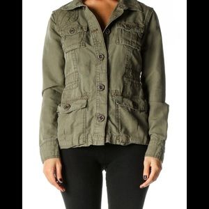 EDDIE BAUER Army Green Utility Jacket